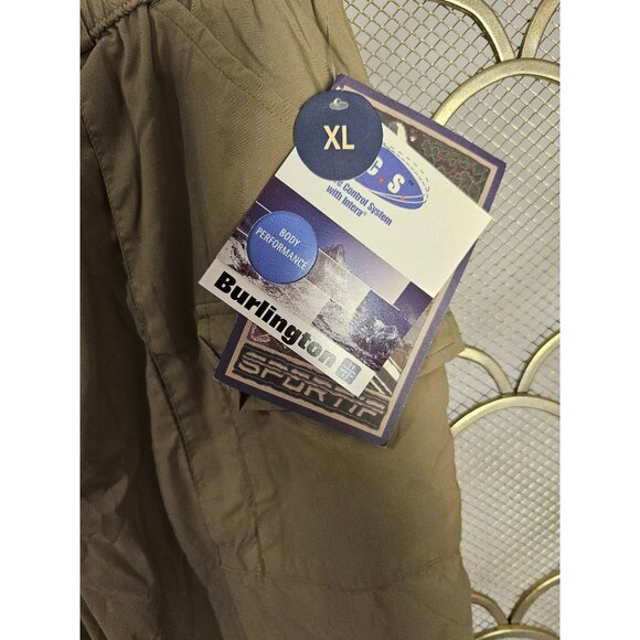 Burlington MCS Sportif Men's XL Khaki Cargo Pants With Moisture Control Gorpcore - Picture 3 of 9